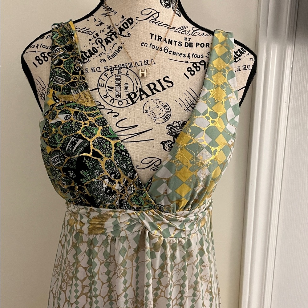 😃Chic Multicolor Maxi Dress - Picture 3 of 13